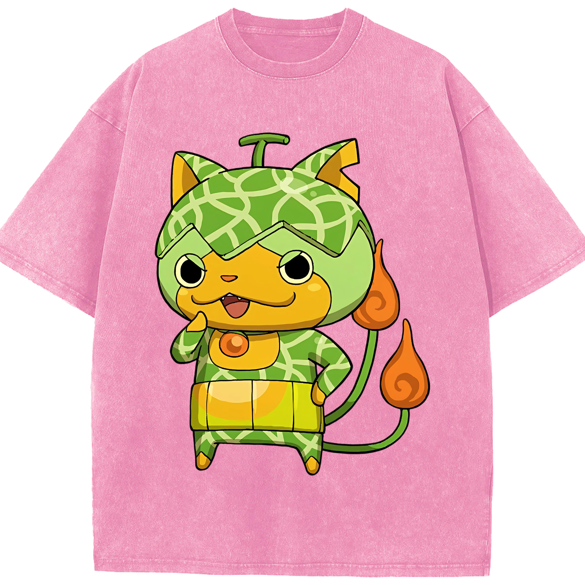 （画像用） 妖怪ウォッチ Yo-kai Watch 綿100% ヴィンテージ風 半袖Tシャツ（フロントプリント）